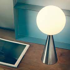 Fontana arte - lampada da tavolo Bilia colore nichel