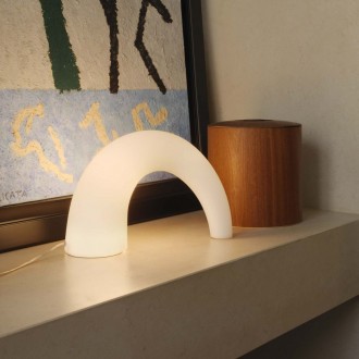 Fontana arte - lampada da tavolo thor  - diametro 33 cm, h 20cm